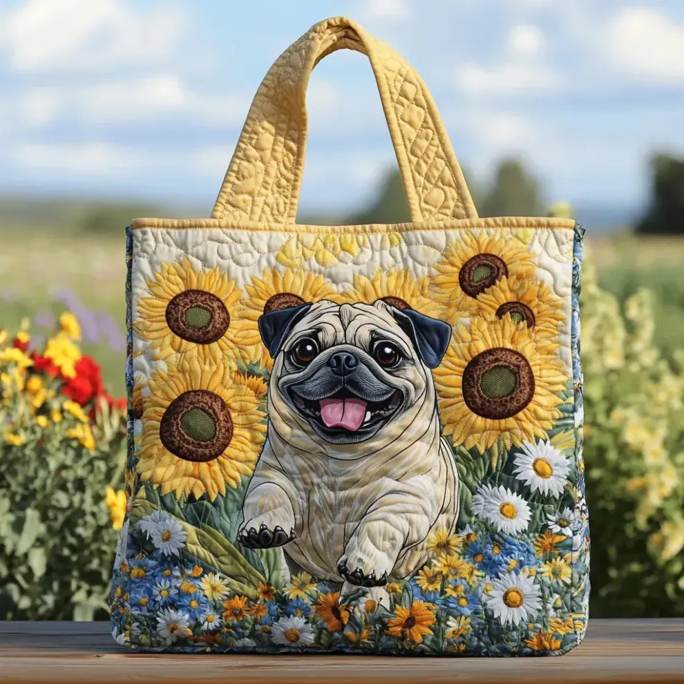 Sunny Paws | Prošivena ručno izrađena tote torba