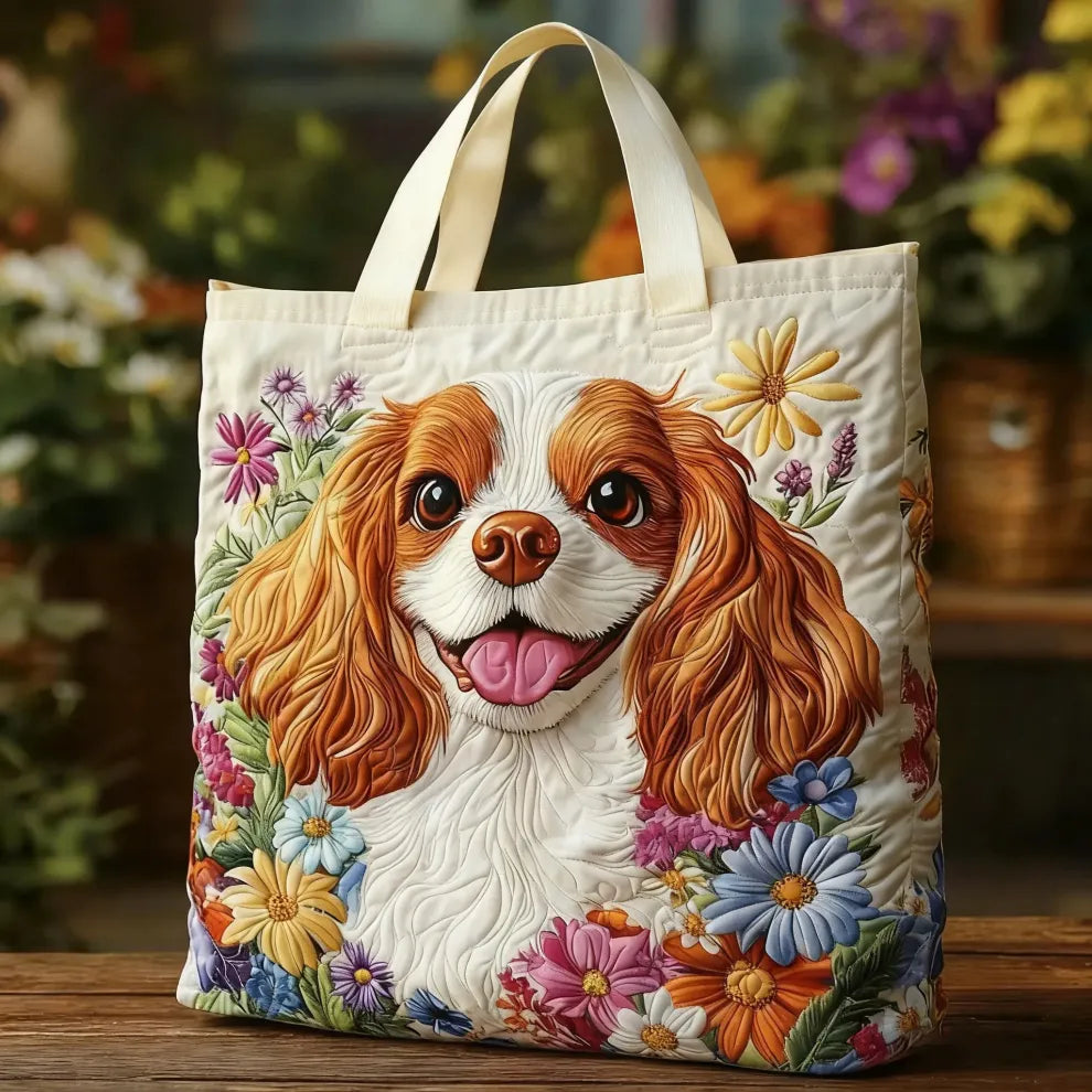 Blossom Pup | Ručno izrađena i prošivena tote torba